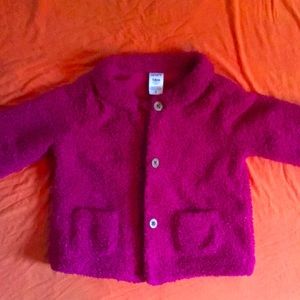 Carters dark pink furry coat